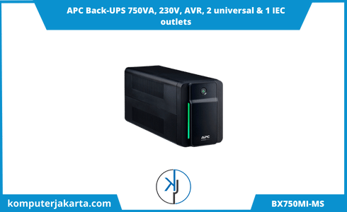 APC Back-UPS 750VA, 230V, AVR, 2 universal & 1 IEC outlets