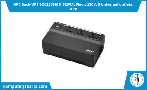 Jual APC Back-UPS BX625CI-MS, 625VA, Floor, 230V, 3 Universal outlets, AVR Indonesia