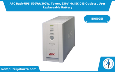 APC Back-UPS, 500VA/300W, Tower, 230V, 4x IEC C13 Outlets , User Replaceable Battery BK500EI