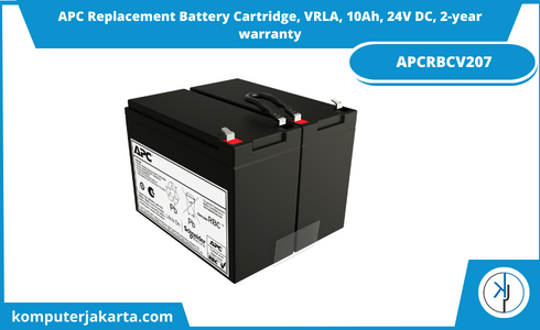Harga APC Replacement Battery Cartridge, VRLA, 10Ah, 24V DC, 2-year warranty APCRBCV207 Resmi Indonesia