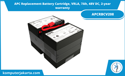 Harga Resmi APC Replacement Battery Cartridge, VRLA, 7Ah, 48V DC, 2-year warranty APCRBCV208